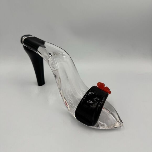 Alex Radetski Studios Art Glass High Heel Slipper Figurine Signed Left Shoe - Picture 1 of 9